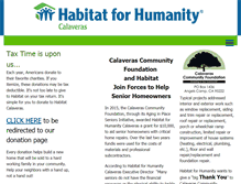 Tablet Screenshot of habitatcalaveras.org